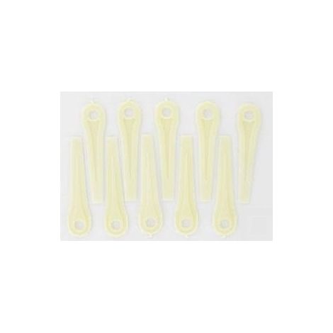 513785190 - Lame plastique FLY011 (lot de 10) pour tondeuse FLYMO