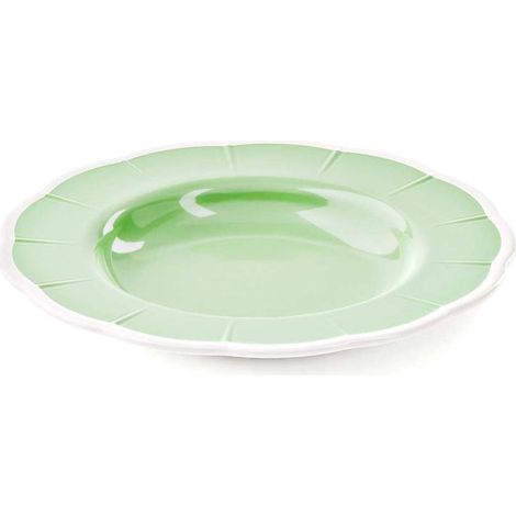 GUZZINI Piatto Fondo Melamina Flora D 24 Cm Table Decor Verde Polvere (1/2)