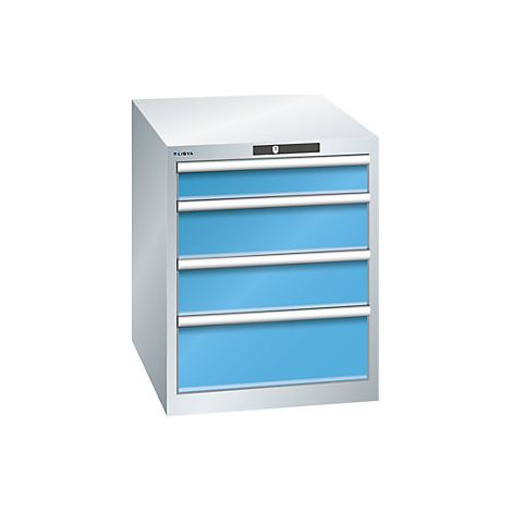 Cajonera con 4 cajones  A x P x H 564 x 724 x 700 mm  gris