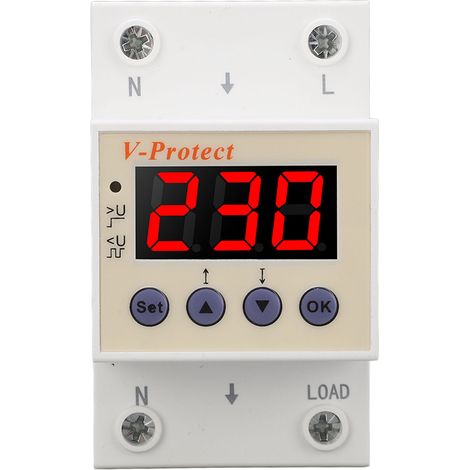 Protecteur de surtension et sous-tension réarmable automatique, régulateur de tension AC220V 40A, taille XL, dispositif de sécurité électrique (1/5)