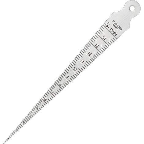1-15mm 1/64-5/8 Wedge Gap Gauge Tapered Gauge Stainless Steel Welding Inspection Tapered Gauge Metric Imperial Measuring Tool (1/5)