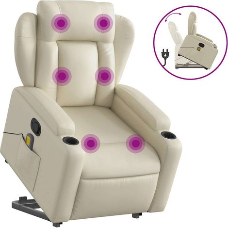 Maison Exclusive - Sillón reclinable de masaje de pie cuero artif