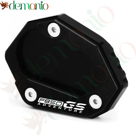 (F850GS ADV Noir) Compatible avec BMW F750GS, F850GS et F 850GS Adventure (2019-2023) : rehausseur de béquille latérale, plaque de protection, extension de béquille MaxPower (1/4)