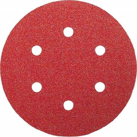 Lot de 5 Feuilles abrasives pour Ponceuses excentriques Diamètre 150 mm 6 trous Bois