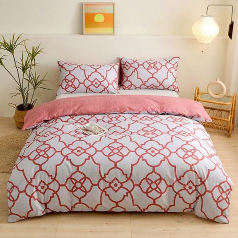 220x240cm - Housse de couette - étoiles - avec Fermeture Ensemble 3 pièces imprimé - Microfibre - pour Filles Enfants