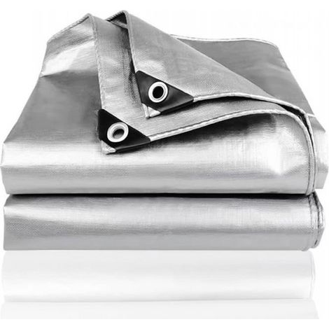 1 Bâche de Protection 3x4m, Œillets Renforcés, Polyéthylène Étanche UV, Jardin Bois Voiture (1/4)