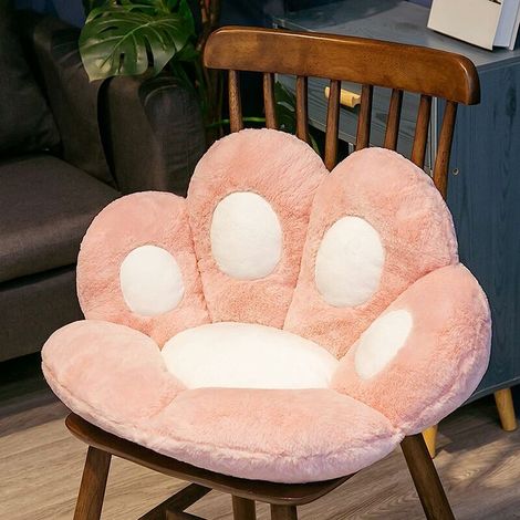 Coussin de griffe de chat, coussin de siège en peluche doux et mignon, tapis de sol chaud en forme de patte de chat pour le canapé de chaise de bureau à domicile