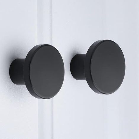- Boutons de meubles dorés (lot de 4) - Boutons de tiroir noirs mats - Boutons de meubles style vintage - Alliage d'aluminium - 30 mm - Poignées de cuisine et de meubles (1/5)