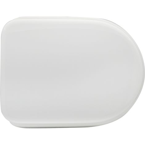 Sedile wc coprivaso per Dolomite vaso Clodia 43 x 34 cm copriwater bianco con cerniere fisse in legno colato (1/5)