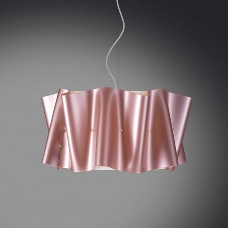 Pendelleuchte FOLIO Lampenschirm in Rosa Polilux Durchmesser 60x H32 cm