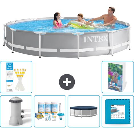 Prism Frame Pool Rund - 366x76 cm - 7-teilig S240