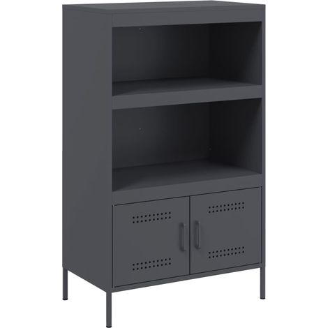 Credenza buffet cassettiera mobile contenitore organizer cucina soggiorno soggiorno alto 68 x 39 x 113 cm acciaio antracite 020032212
