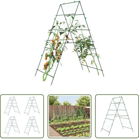 Treillis en acier - Treillis de jardin pour plantes grimpantes 4 pcs forme A acier (1/5)