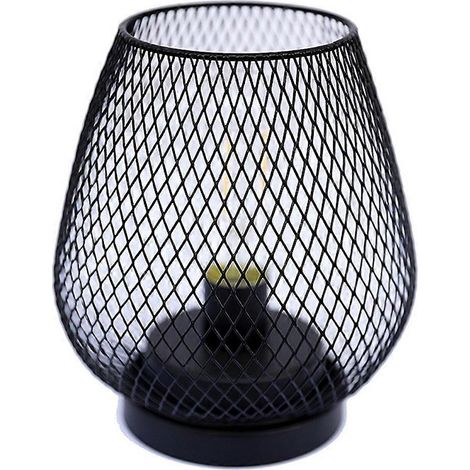 Lampe de table LED en forme de cage à oiseaux, petite veilleuse à piles, en maille de fer, décoration pour la maison, le jardin et les fêtes. (1/5)