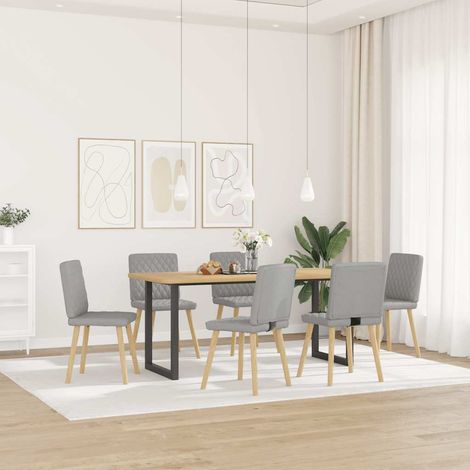 Maison Exclusive - Sedie da Pranzo 6 pz Grigio Nuvola in Tessuto
