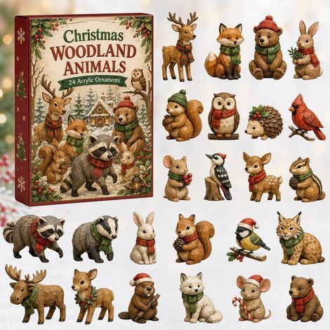 Weihnachtswald-Adventskalender 2026, 2D-Modell D, Überraschungsbox