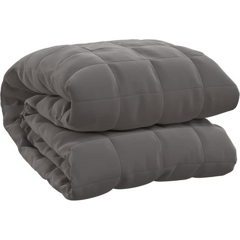 Gewichtsdecke Grau 120x180 cm 5 kg Stoff vidaXL