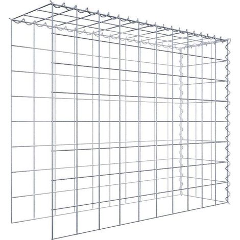 Gabiondeco - Gabion - Element de prolongation en hauteur et en longueur 100 cm x 80 cm x 30 cm (L x H x P). maille 10 x 10 cm. Spirale. Attention il manque deux gri... (1/5)