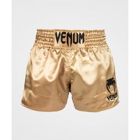 Pantalones cortos clásicos Venum Muay Thai dorados/negros talla M