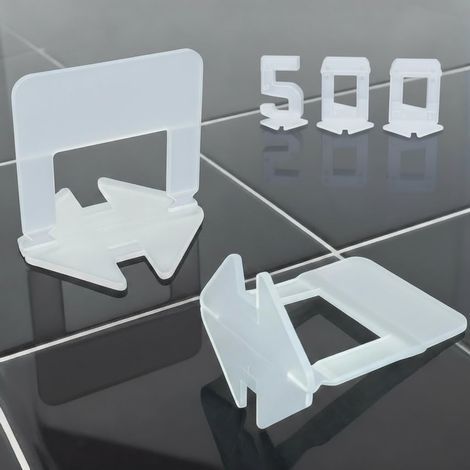 500 Cales Autonivelantes 2 mm pour Joints de Carrelage - Correcteur de Nivellement pour Sols et Salles de Bains (1/5)