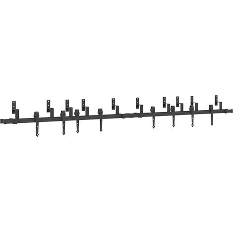 Maison Exclusive - Kit di Binari per Porte Scorrevoli 305 cm Acciaio Nero