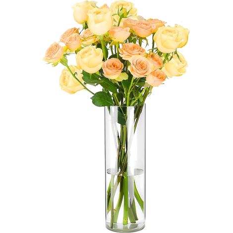 Vase Cylindrique - 1 Pièce - Acrylique Transparent - Incassable et Léger - Salon Chambre Mariage - 12 x 40 cm (1/5)