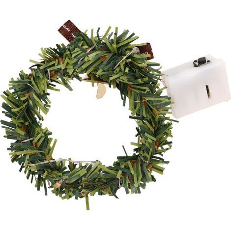 Weihnachtsgirlande für Puppenhäuser, hochwertige Qualität, farbenfroh und niedlich mit Lichtern für Geburtstage (1/5)