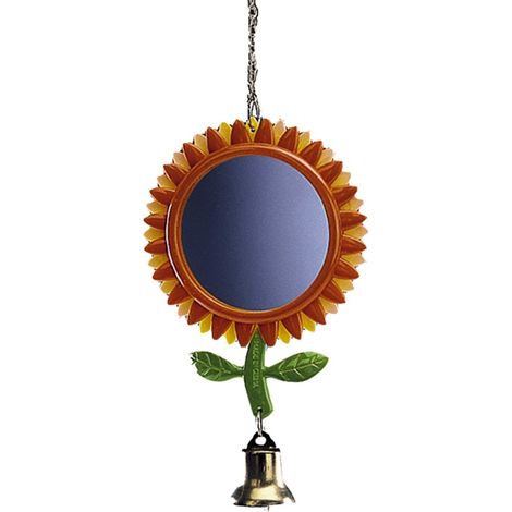 Nobby Flower Mirror with Bell Cage Toy, 24 cm