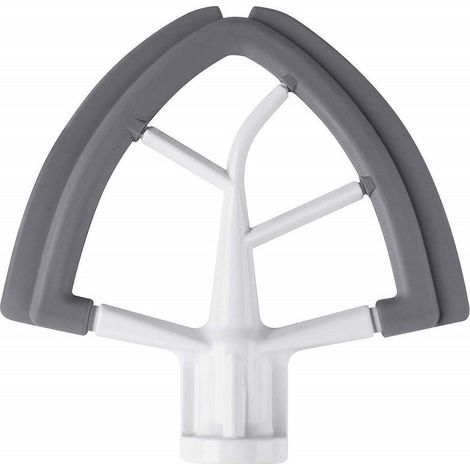Batteur flexible Quart avec bords racleurs en silicone, accessoire pour robot pétrisseur KitchenAid à tête inclinable, lame en métal moulé, fouet robuste double face, pièce détachée de mixeur (1/5)