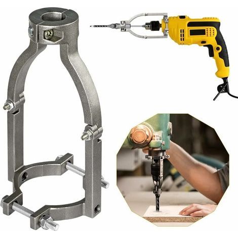 Adaptateur de foret à trou carré pour perceuse à colonne – Acier moulé – Installation rapide et démontage facile – Compatible avec perceuses à main (1/4)