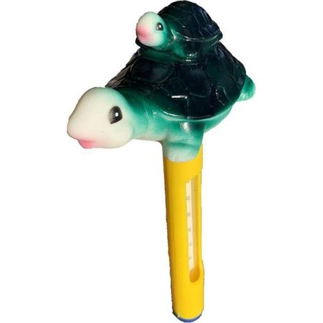 Thermomètre Piscine - Tortue Flottante - Plage -4°C à 50°C - Pour Baignoire Enfant et Mini Piscine - 23,5 cm - Avec Corde 60 cm (1/3)