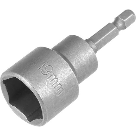 Douille magnétique de 19 mm - Douille hexagonale de 1/4" - Pour perceuses, tournevis à écrou et adaptateur de douille à percussion - 1 pièce (1/5)