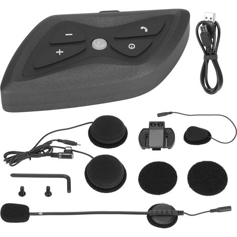 Casque Moto Intercom Bluetooth Sans Fil Écouteurs Multifonctionnels pour Cyclisme Extérieur (1/5)
