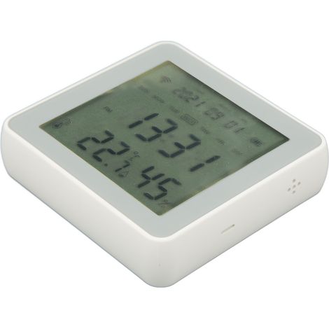 Capteur intelligent de température et d'humidité, thermomètre et hygromètre d'intérieur sans fil avec surveillance à distance via l'application Tuya WiFi (1/5)
