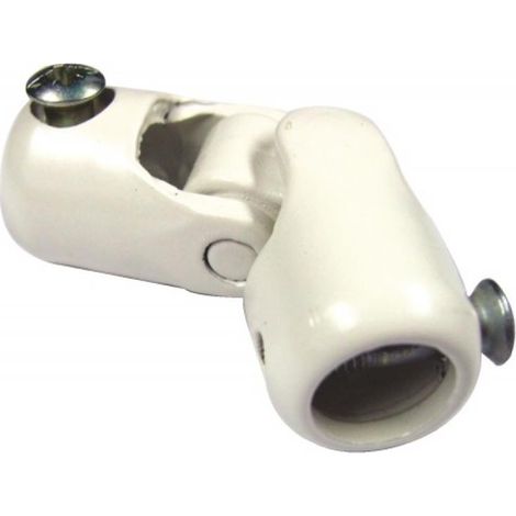 Genouillère rond 6 pans pour volet roulant 10mm blanc - SHEPHERD - 575906 (1/2)