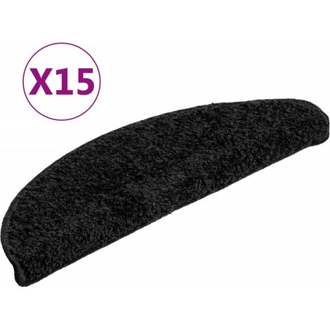 Maison Exclusive - Stufenmatten 15 Stk. 56x17x3 cm Schwarz Halbru