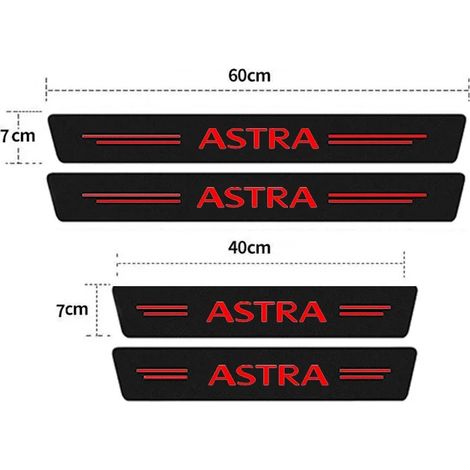 (Lot de 4 films protecteurs rouges pour seuils de portières Opel Astra,Insignia,Mokka,Corsa,Vectra,Meriva,Crossland X,Vivaro) (1/3)