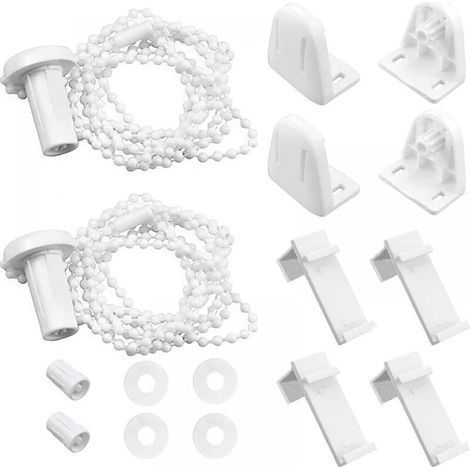 Set mit 2 Rollomechanismen, Rollozubehör, Rollohalterungen, Rolloreparaturset, Ersatz-Rollohalterungen 17 mm (1/5)
