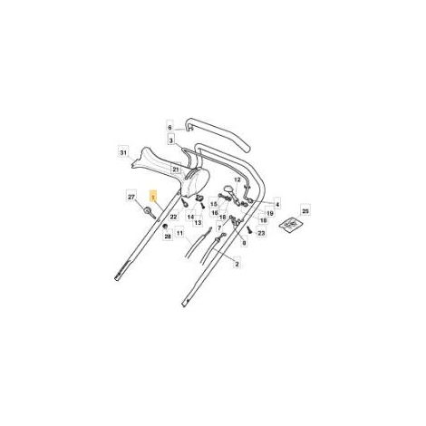 PARTE SUPERIORE MANICO VNN T TS CRUSCOTTO TD ORIGINALE STIGA - 381006855/0