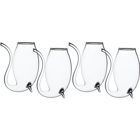 Bar Craft Bar Craft Glass de Liqueur/Port with Straw in Gift Box de, Glass, 90 ml, Set de 4