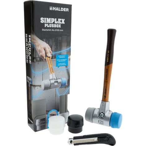 Halder SIMPLEX-Plusbox Starterkit Alu 3113s004 Schonhammer weich, mittelhart 1430 g 155 mm 1 St.