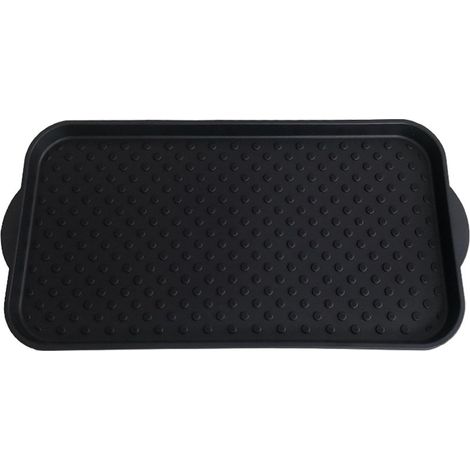 Plateau de Démarrage Antidérapant Imperméable, Tapis de Chaussures avec Bord surélevé pour Rangement Extérieur et Intérieur (Black) (1/4)