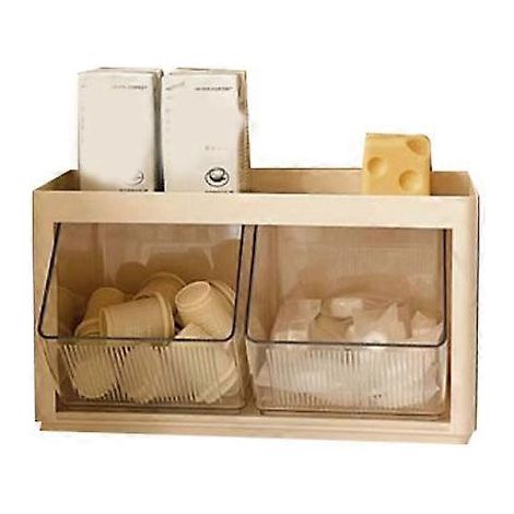 Boîte de rangement murale pour sachets de thé, porte-capsules de café multifonctionnel pour bureau, garde-manger et collations (1/5)