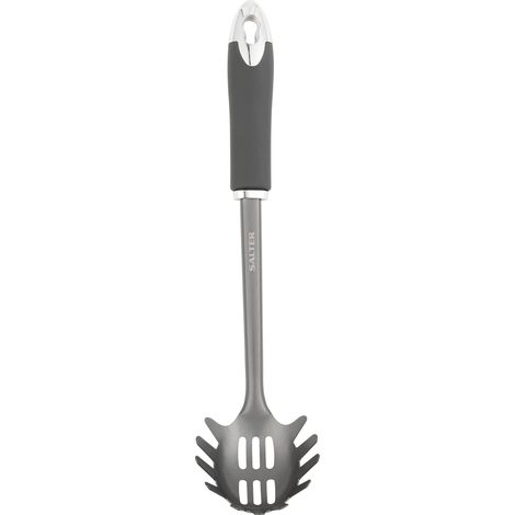 Salter BW11067EU7 Cosmos Spaghetti Spoon, Pasta & Spaghetti Server, Long Lasting Quality, Easy to Clean, Hanging Hook, Stainless Steel, Plastic (1/4)