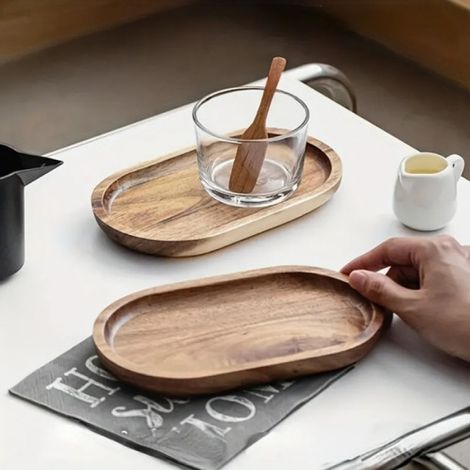 Beyamis Plateau acacia 20x11.8cm - Bois naturel service présentation