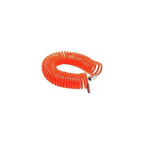 Tuyau à air comprimé Tuyau d'air comprimé, tuyau spiralé en polyuréthane de haute qualité, insertion d'air comprimé optimisée, connecteur enfichable, tuyau spiralé avec raccord rapide, tuyau de compre (1/5)