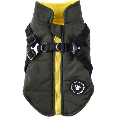 Vêtements d'automne et d'hiver pour chiens Vêtements rembourrés en coton chaud imperméable pour animaux de compagnie（XS） (1/5)