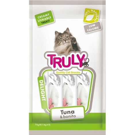 Truly Cat Cremiger Katzensnack 70g Packung – Echter Bonito 70g