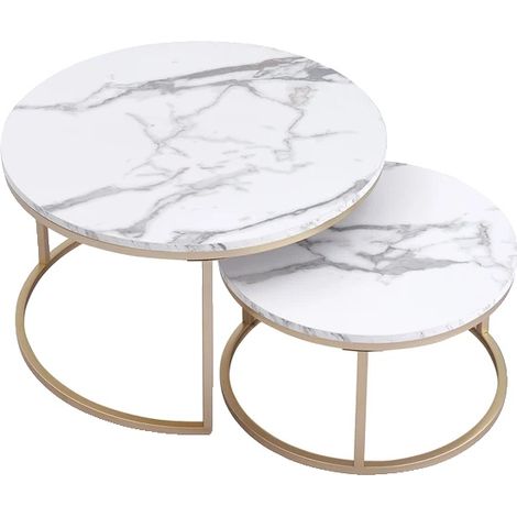 Table Basse, Design Gain de Place, Esthétique Élégante, 60cm et 40cm (1/2)