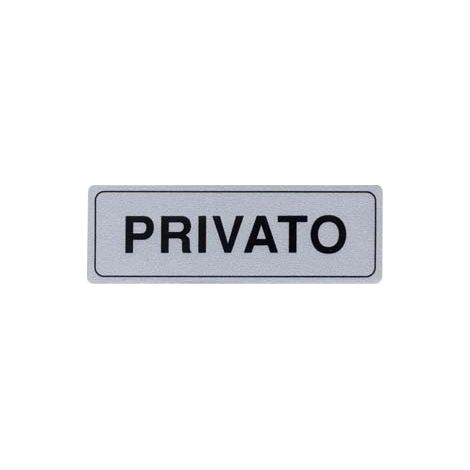 TARGHETTA ADESIVA PRIVATO- - cm.15x5h. - 10 pezzi